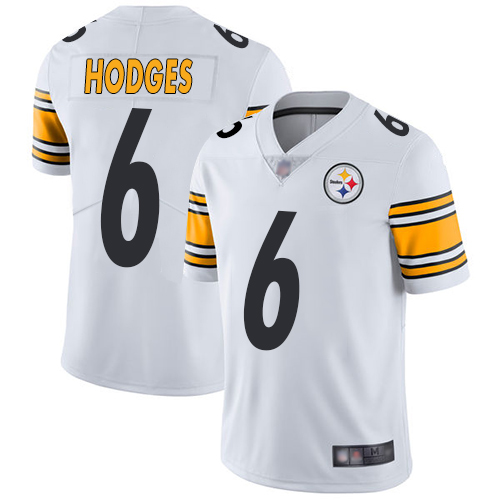 Youth Pittsburgh Steelers Football #6 Limited White Devlin Hodges Road Vapor Untouchable Nike NFL Jersey->youth nfl jersey->Youth Jersey